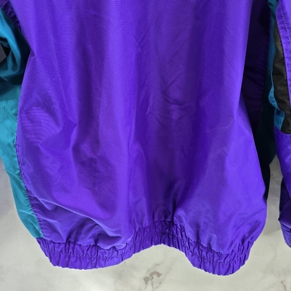 Columbia Jacket Womens Large Vtg 90s Purple Blue Windbreaker Ski Shell Bugaboo - Picture 7 of 11